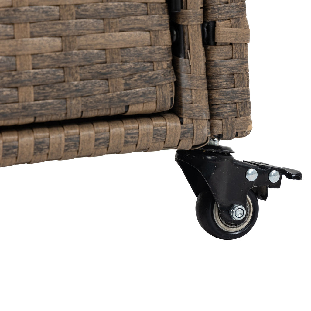 Outdoor Wicker Bar Cart for Patio and Pool Parties