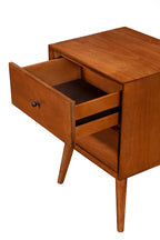 Sonoma Mid Century Nightstand 2-Drawer Solid Mahogany - Chestnut Brown