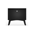 Sonoma Mid Century 2-Drawer Large Nightstand Black