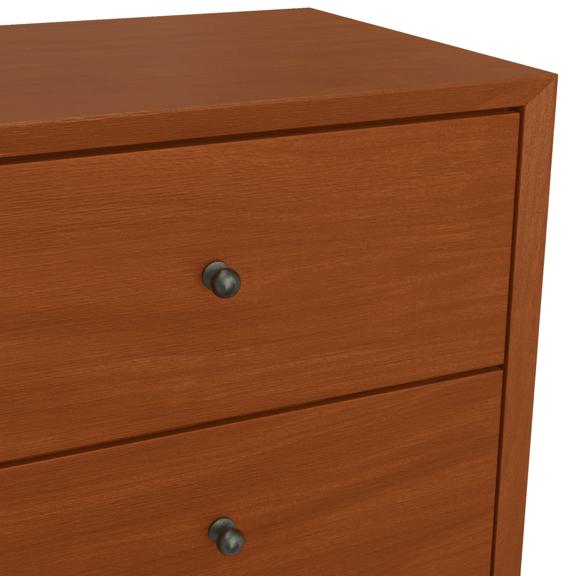 Sonoma Mid Century Nightstand 2-Drawer Solid Mahogany - Chestnut Brown