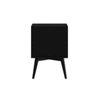 Sonoma Mid Century 2-Drawer Nightstand Black Mahogany Wood