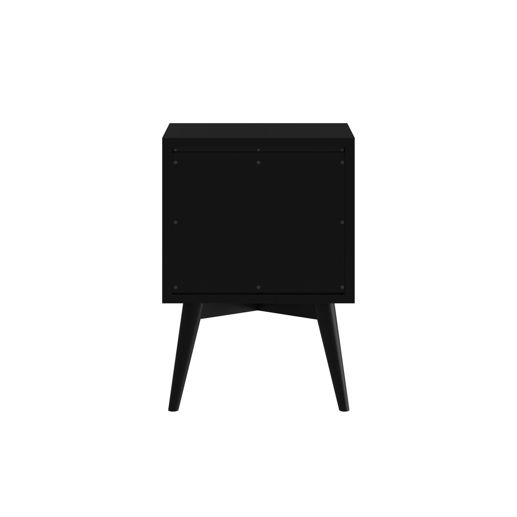 Sonoma Mid Century 2-Drawer Nightstand Black Mahogany Wood
