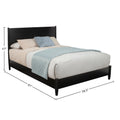 Bed with dimensions labeled on a white background