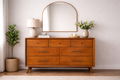 Sonoma Mid Century 7-Drawer Dresser Brown Chestnut Wood
