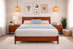 Sonoma Mid Century Platform Bed Frame Brown - Queen, King, Full
